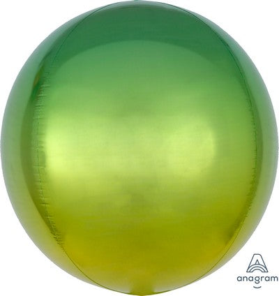 Ombré Orbz Yellow & Green Foil Balloon