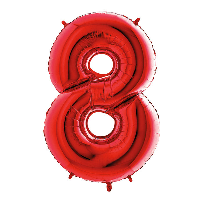 5 PALL. NUMERO 8 CM. 102 ROSSO