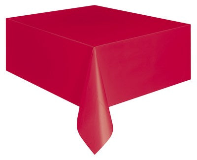 RED BASIC TABLECOVER 54X108 IN