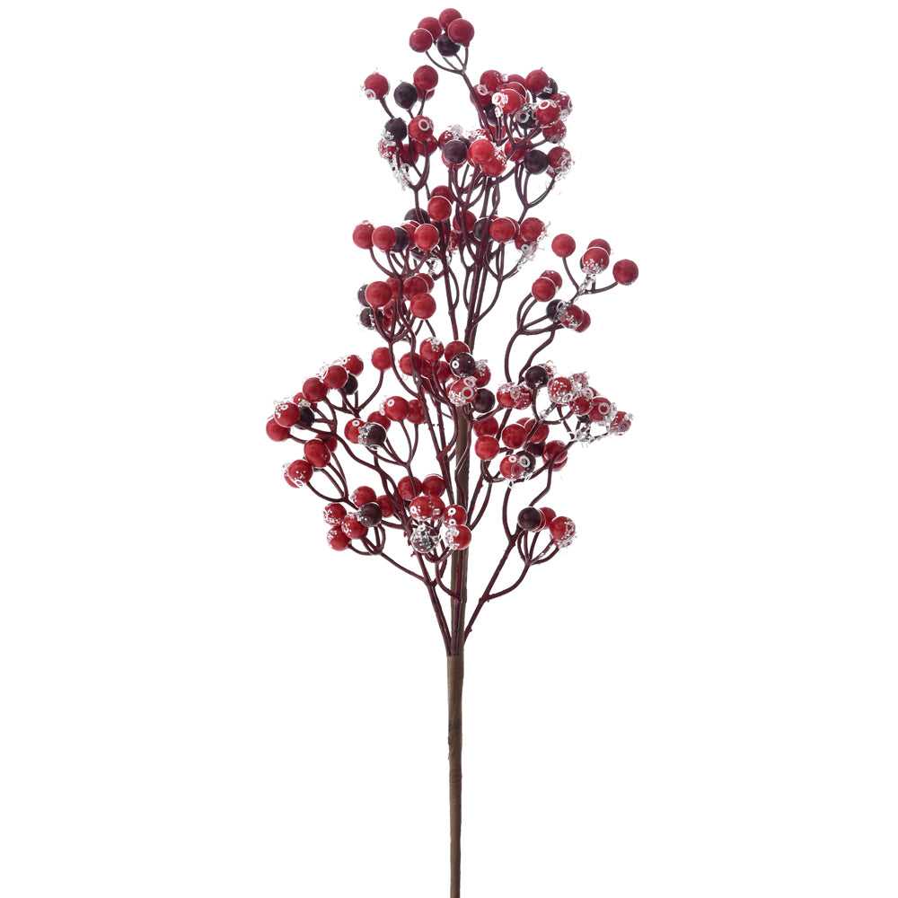 CHRISTMAS RED BERRIES STEM 55CM