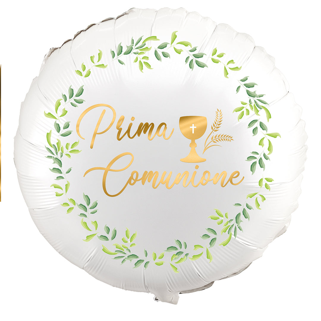 PALLONE MYLAR PRIMA COMUNIONE CM 45