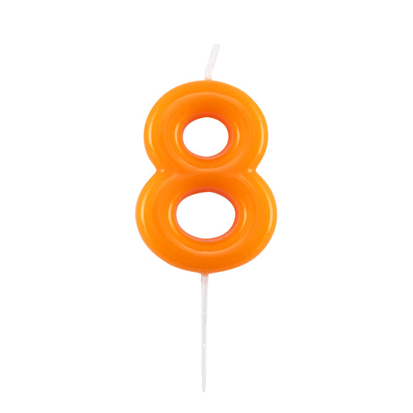 CANDELINA GLOSSY N 8 CM 10.5 ARANCIO C/P