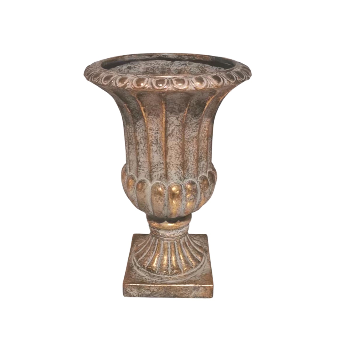 CALICE BASE QUADRA 39X39H62 CM ORO