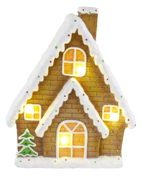 casetta 34,5x15x40cm con LED luce marron