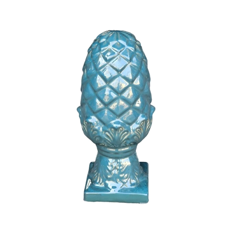 DECO CARCIOFO CELESTE D.15X34CM CERAMICA