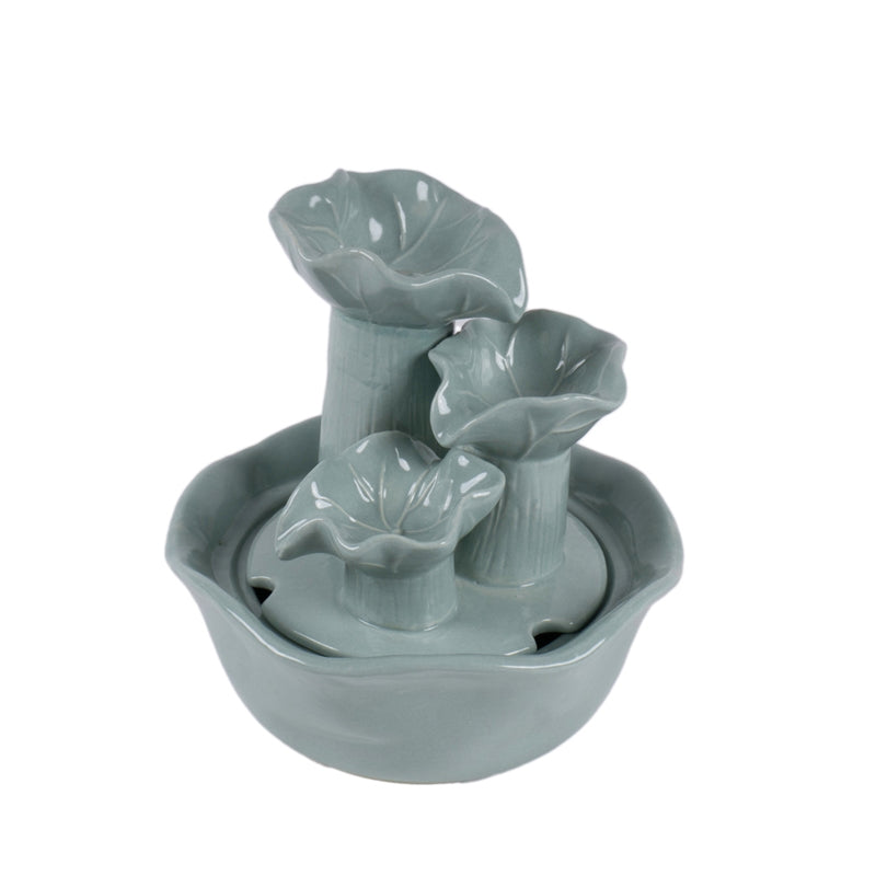 FONTANA ELETTRICA CELESTE H.21CM CERAMIC