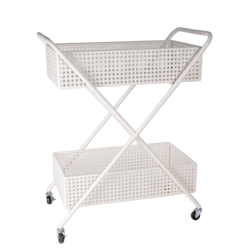 TROLLEY BIANCO 61X37X79CM METALLO