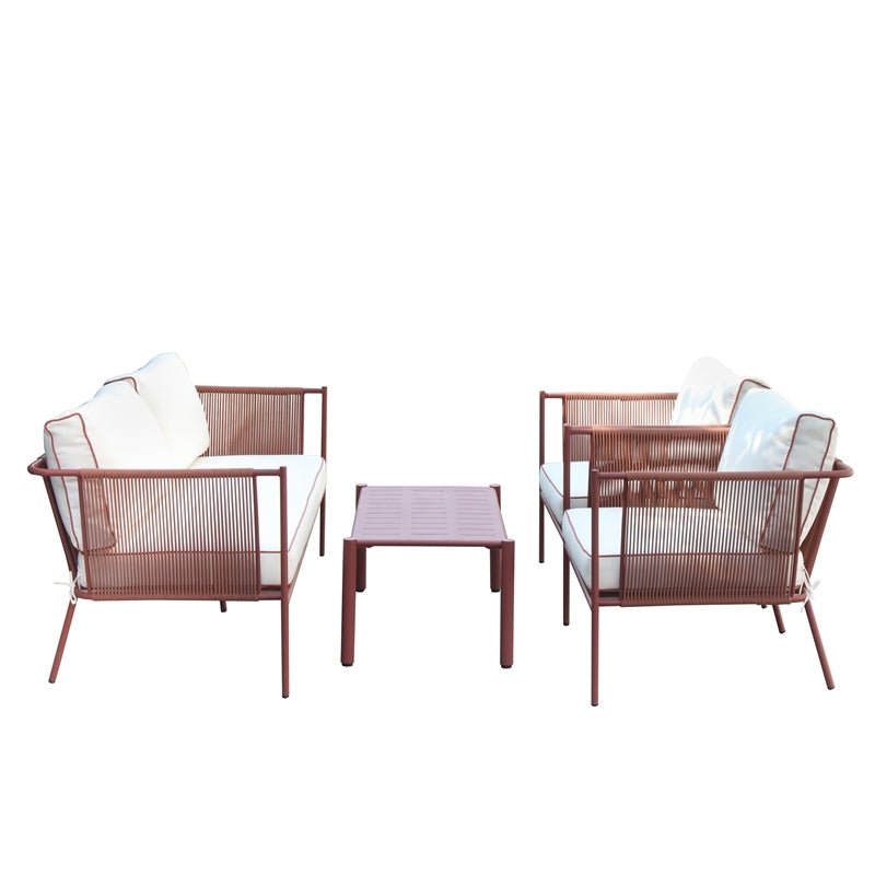 SET DIVANO + 2 POLTRONE +TAV ORANGE