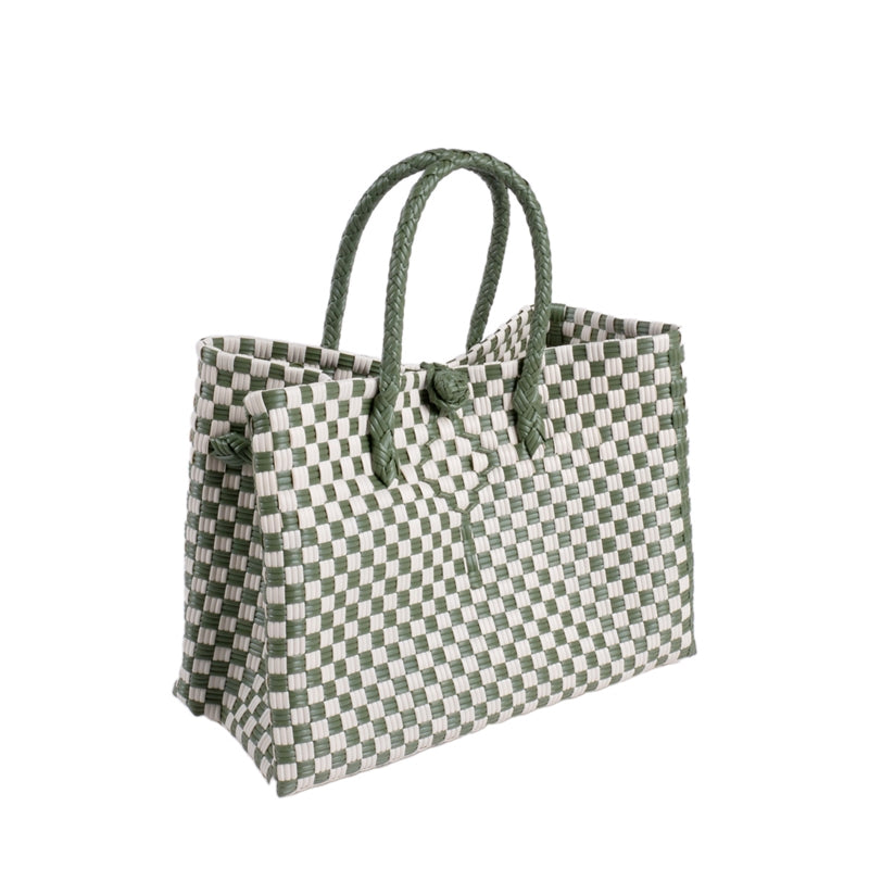 BORSA VERDE/BIANCA 32X15X22 PLA