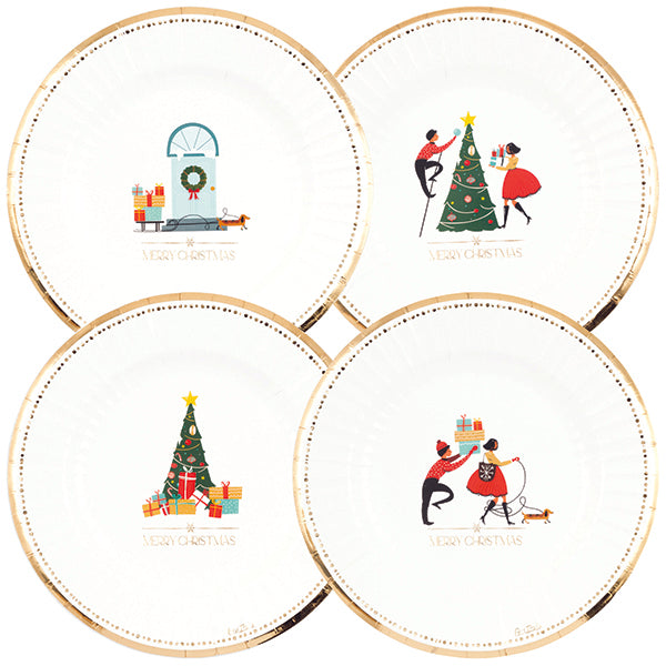 CF.8 PIATTI CM 23 CHRISTMAS STORY 4 ASS