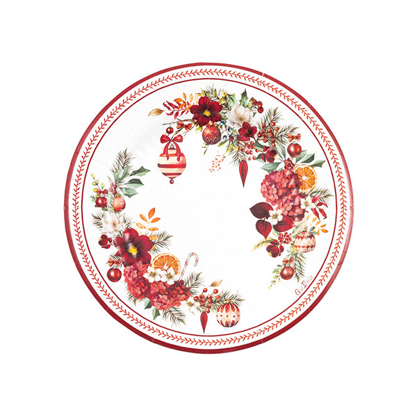 CF.8 PIATTI CM 21 CHRISTMAS BOUQUET