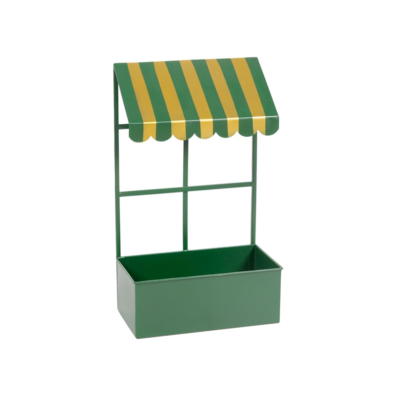 BALCONCINO VERDE/ORO 23X13X40CM METALLO