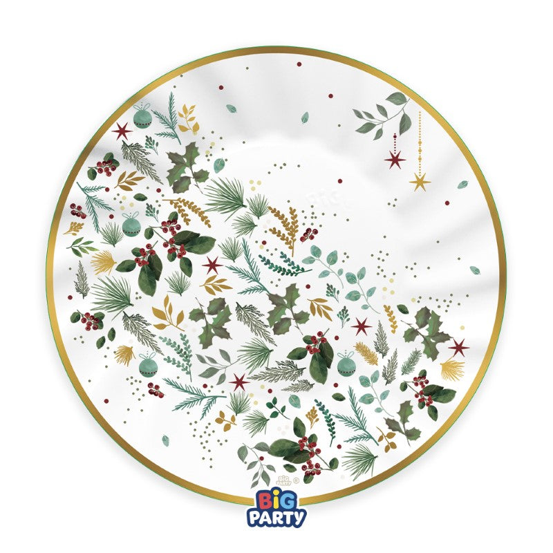 6 Piatti cm.25 White Christmas