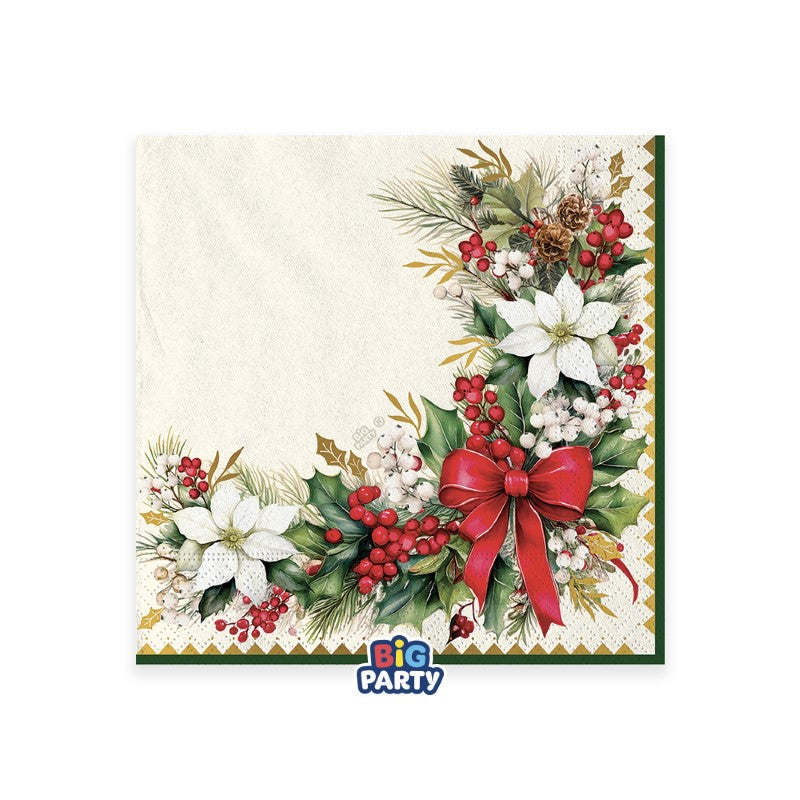 16 Tov.li cm.33 x 33 Vintage Christmas