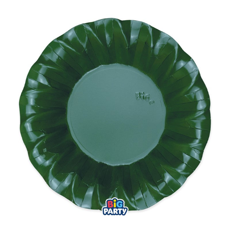6 Piatti Fondi cm.24 Wavy Verde Foresta