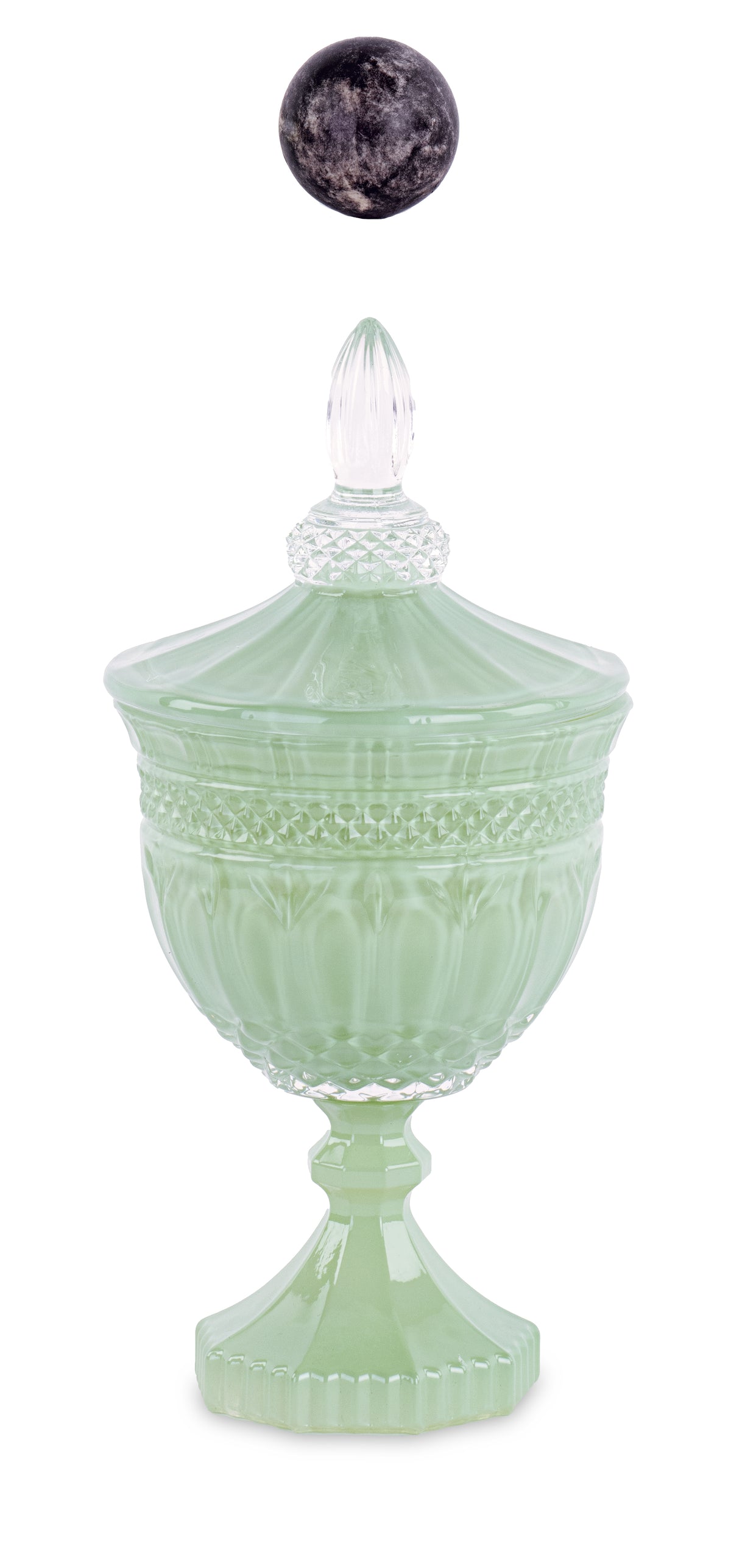 POTICHE COPPA VERDE C/SCATOLA D.115XH.24