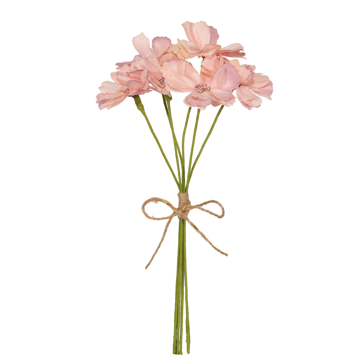 BUNCH OF 6 FLOWERS H20CM PINK