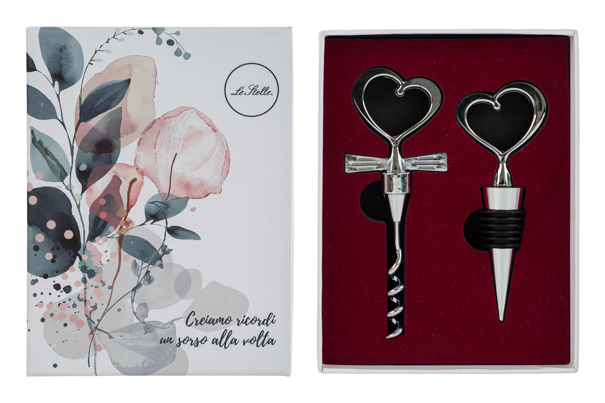 ST 2 PZ ACCESSORI VINO C/ASTUCCIO