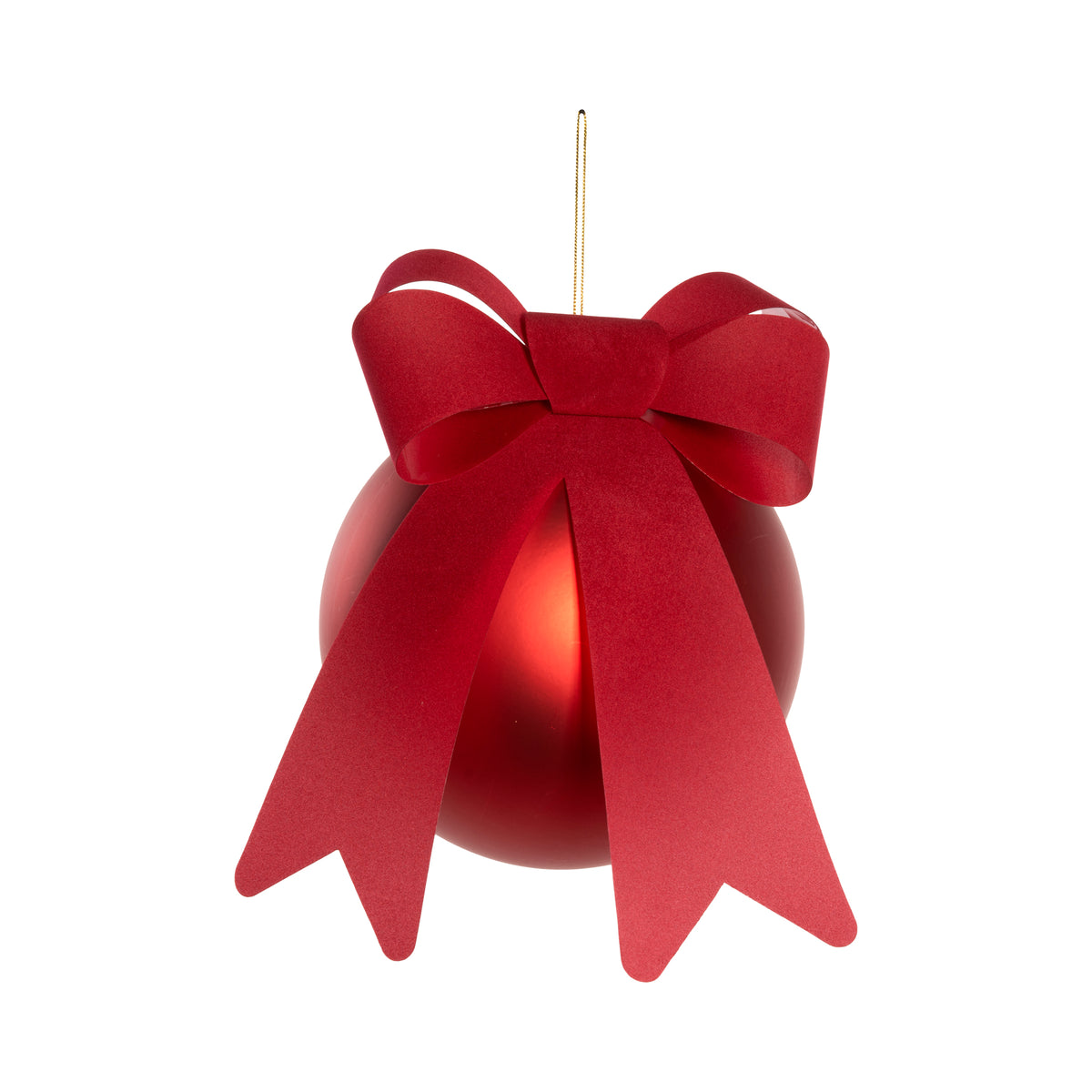 SFERA ROSSA FIOCCO ROSSO D.25CM PVC