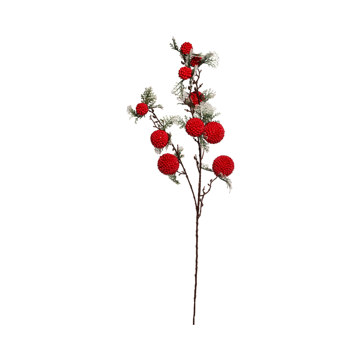 RAMO BACCHE ROSSE H.90CM PVC