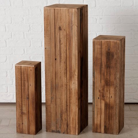 SET 3 COLONNE TORRE LEGNO RIC.16-27X56