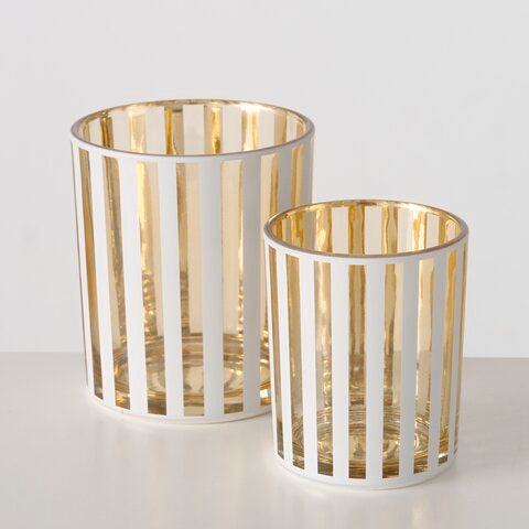 SET P.TEALIGHT LINES VETRO 7-8X8.5-10
