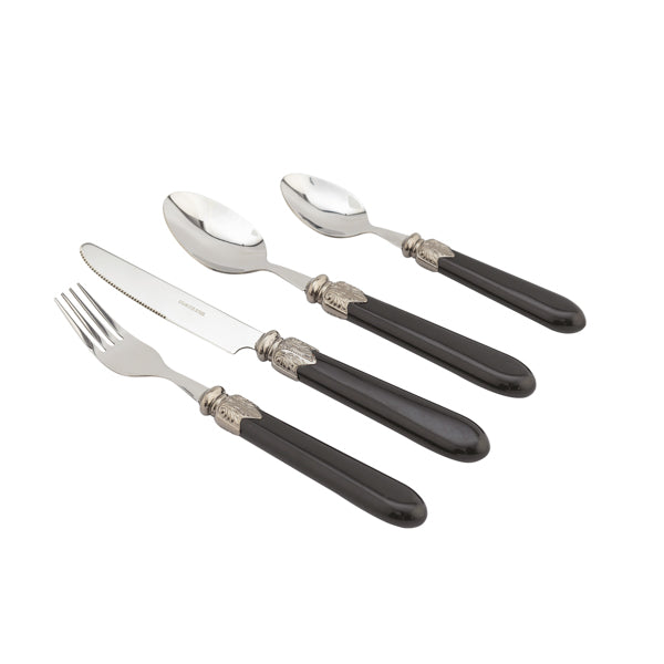 SET 4 POSATE VINTAGE NERE