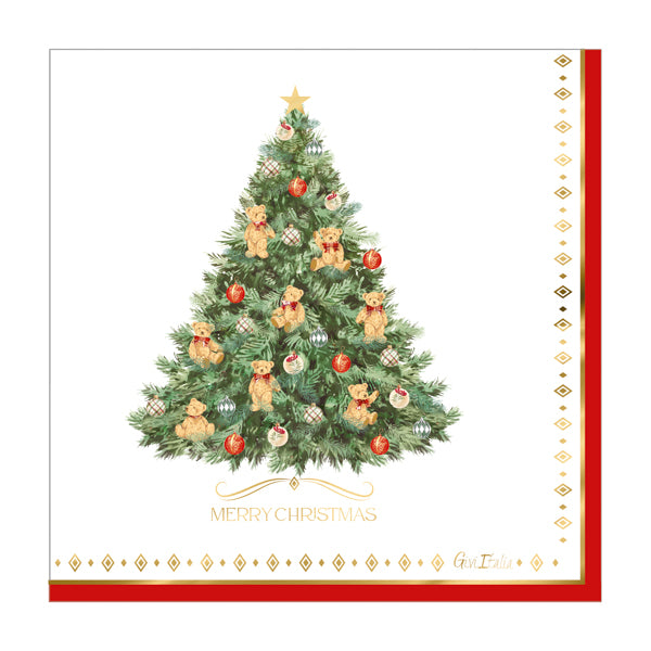 CF.16 TOVAGLIOLI CM 33X33 CHRISTMAS TEDD