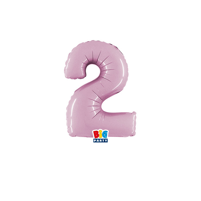 Pall. Mylar Numero 2 cm.36 ROSA