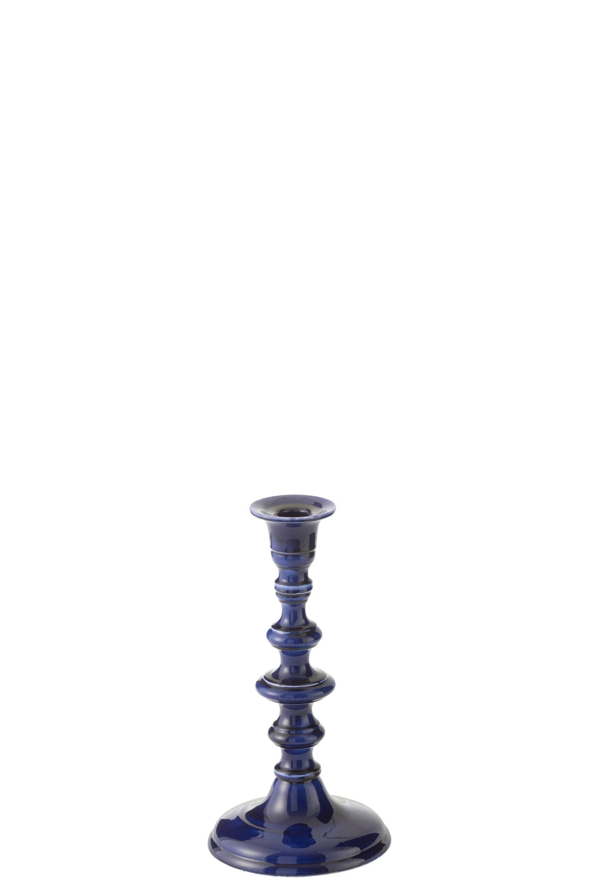 CANDLE HOLDER NAG ALU BLUE (12x12x20cm)