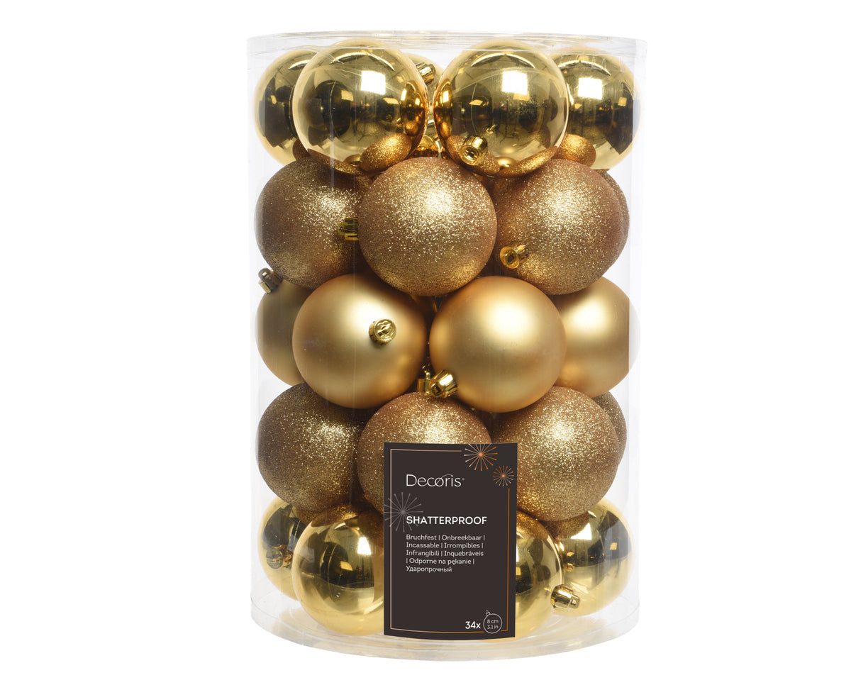 Kerstballen polystyreen shiny, matt, gli