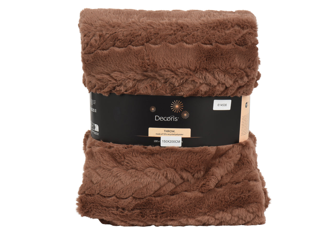 Sprei polyester rabbit faux fur braid pa