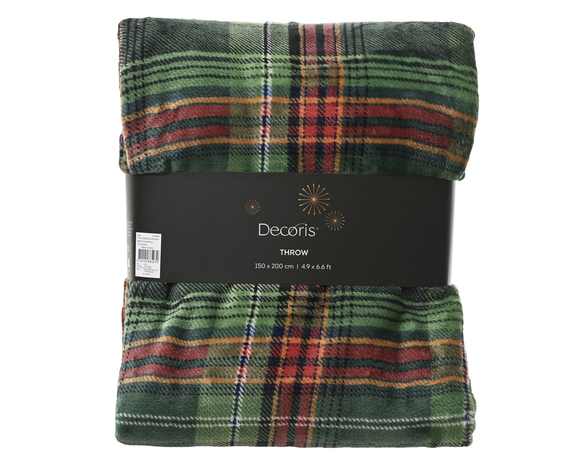 Throw polyester single deck check print