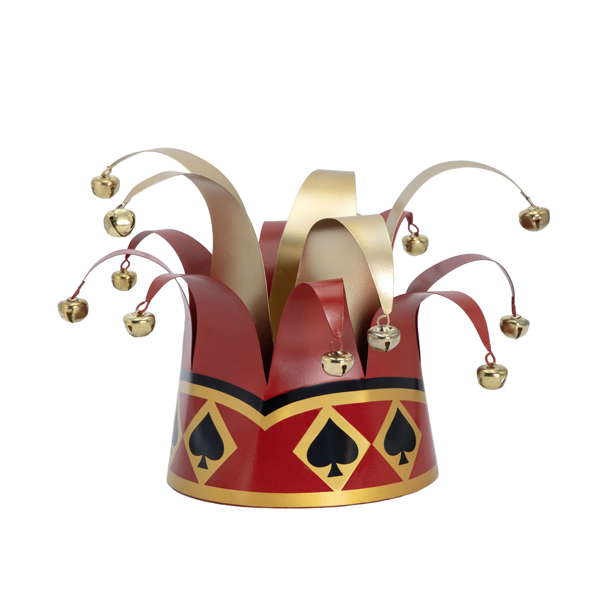 METAL HARLEQUIN HAT WITH JINGLE BELLS 30