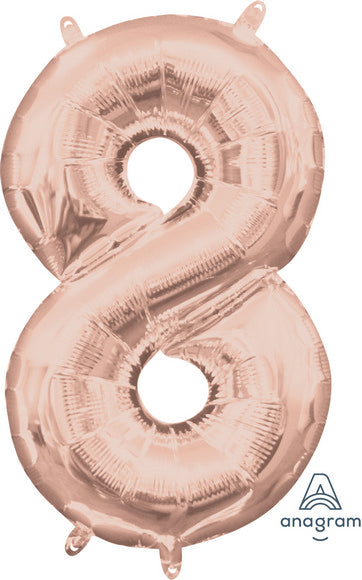 16" - 40 CM NUMBER "8" ROSE GOLD
