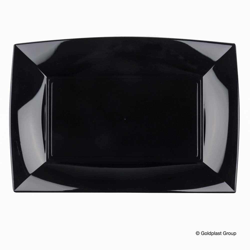 PIATTO RETT. NICE PP - NERO - 345MMX230