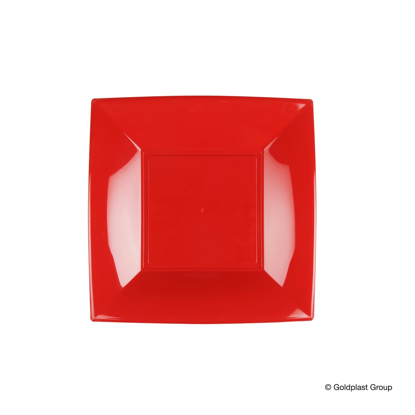 PIATTO PIANO QUAD. DESSERT ROSSO