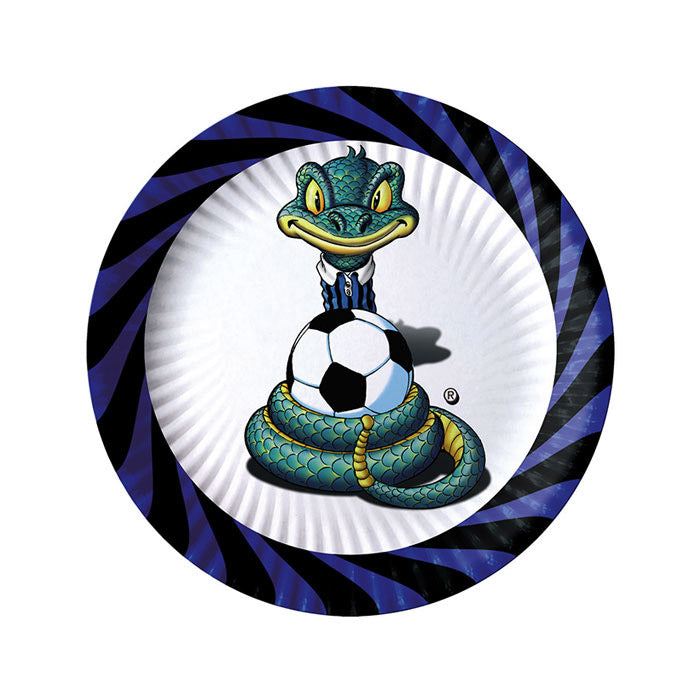 10 PIATTI CM.18 SIBILO NERAZZURRO