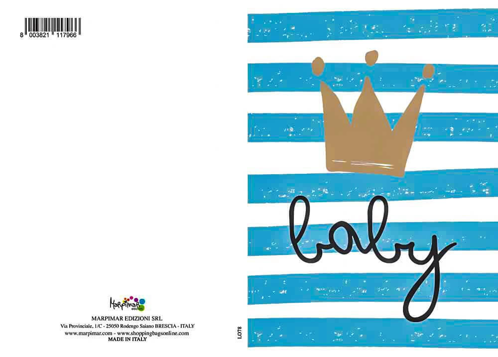 BIGLIETTO NASCITA DESIGN C/FOIL