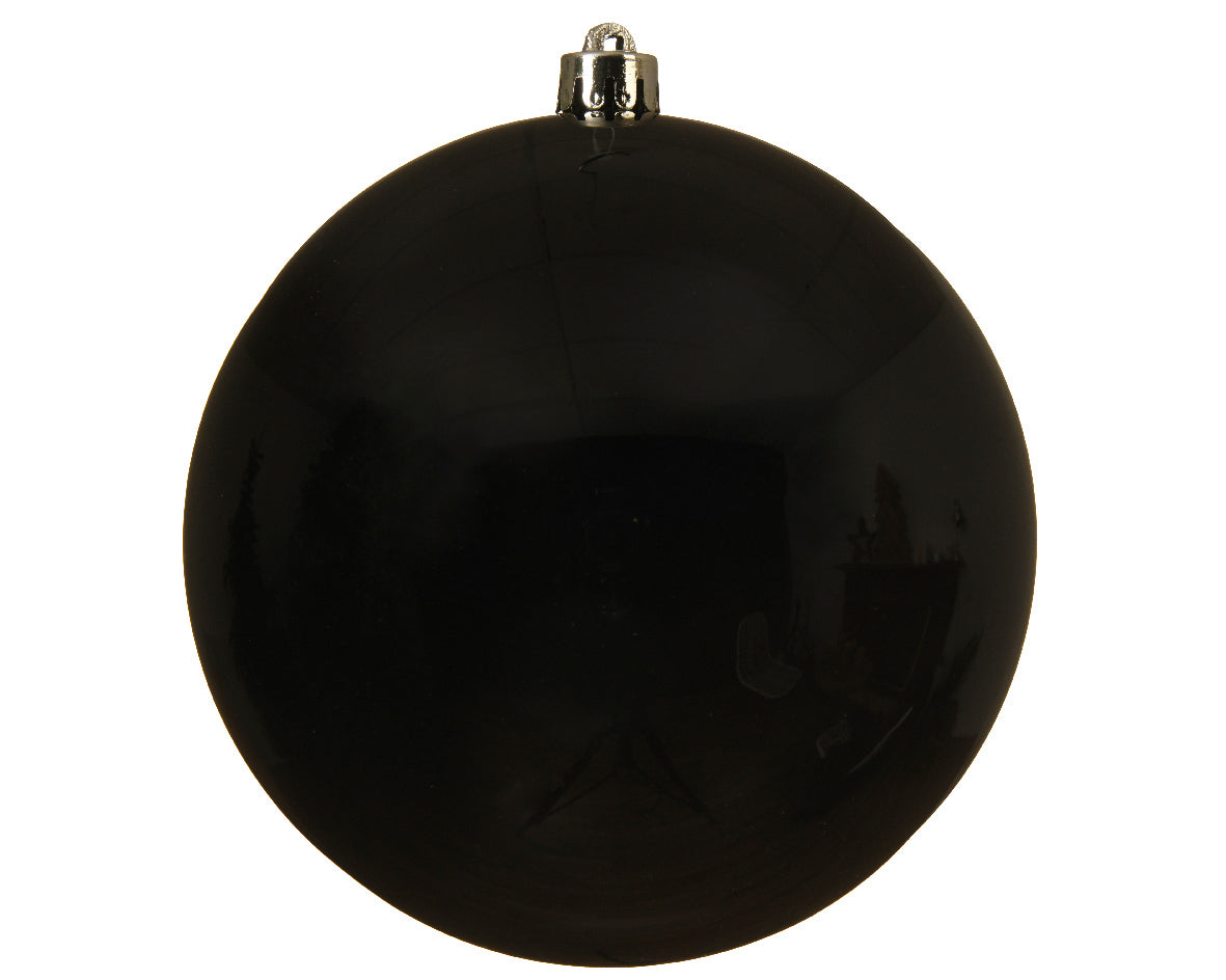 SFERA PLASTICA LUCIDA NERA D.14CM