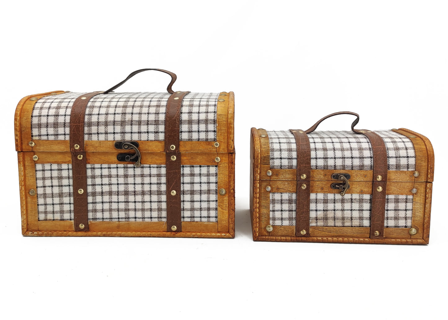 BAULETTO S/2 LEGNO TESSUTO SCOZZESE BIAN