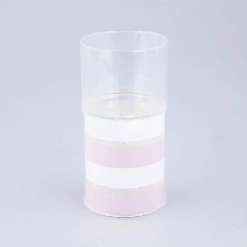 TUBO ROSA/BIANCO PORTAC LED D.10X20CM RE