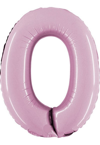 PALLONE FOIL 14" - 36 CM NUMERO 0 ROSA