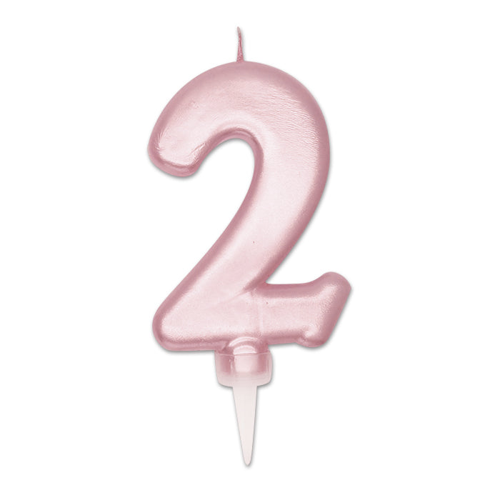 NUM. 2 DI CERA PLUMP ROSA PERLA CM.10