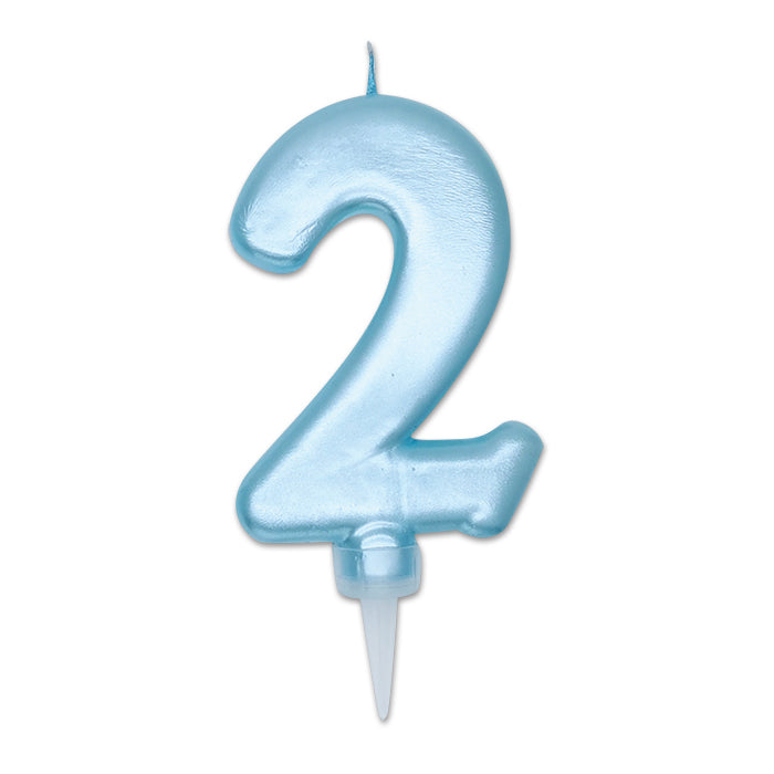 NUM. 2 DI CERA PLUMP CELESTE PERLA CM.10