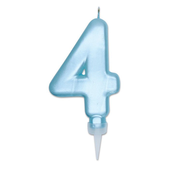 NUM. 4 DI CERA PLUMP CELESTE PERLA CM.10