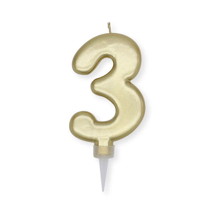 NUM. 3 DI CERA PLUMP ORO METAL CM.10