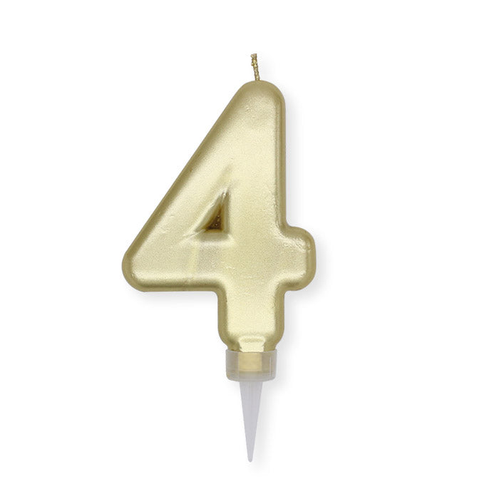 NUM. 4 DI CERA PLUMP ORO METAL CM.10