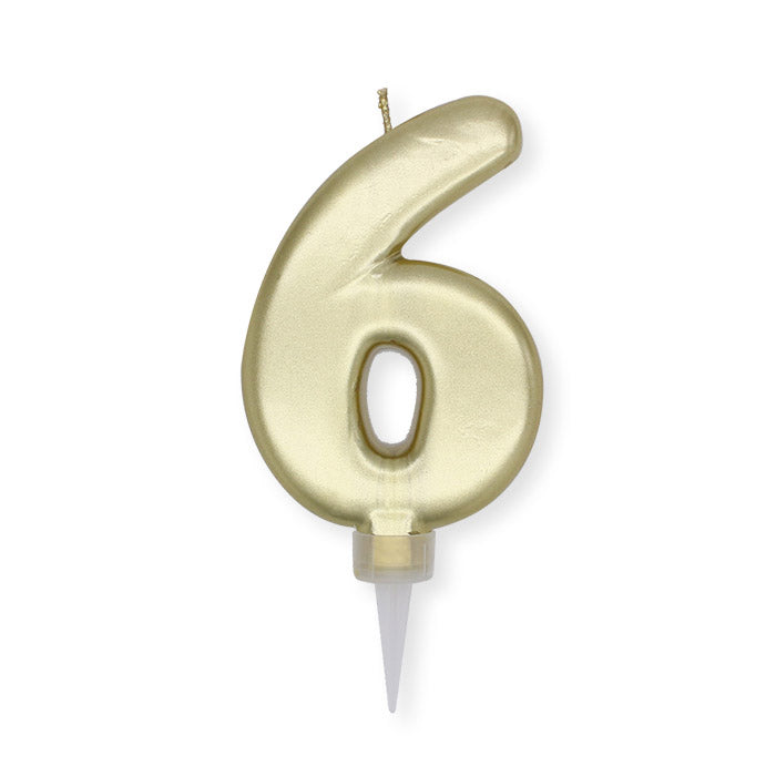 NUM. 6 DI CERA PLUMP ORO METAL CM.10