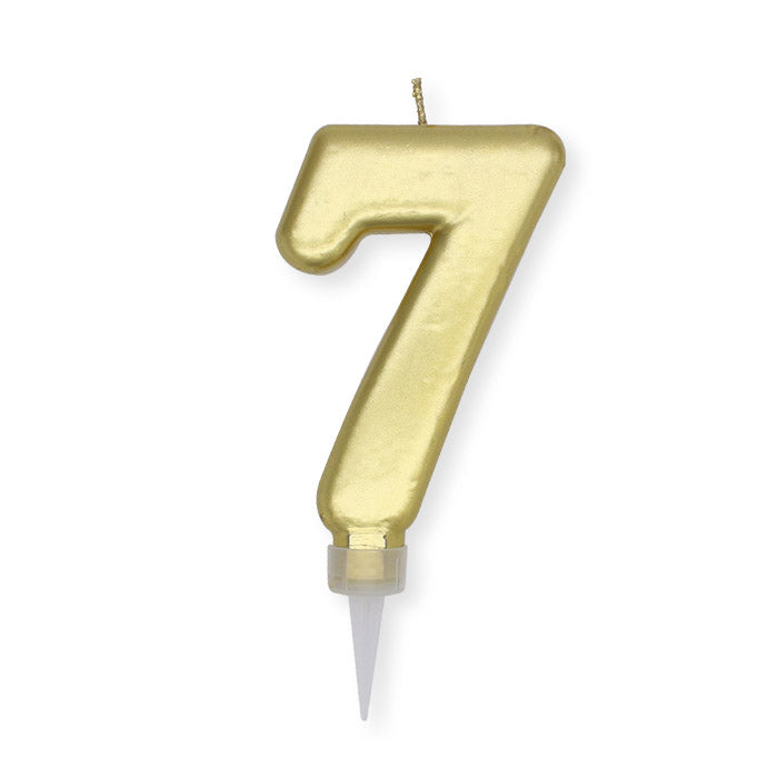 NUM. 7 DI CERA PLUMP ORO METAL CM.10